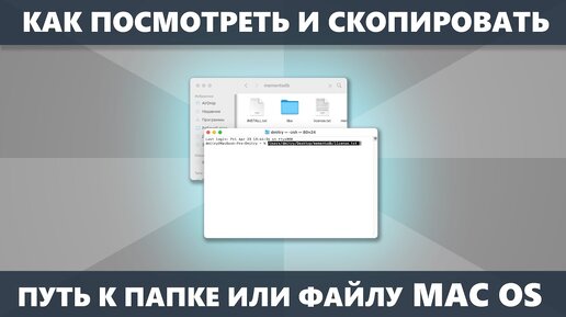 Как посмотреть и скопировать путь к папке или файлу на Mac