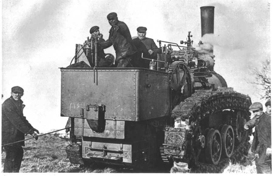 Паровой монстр на гусеницах массой в 40 тонн. Грандиозный трактор ???6