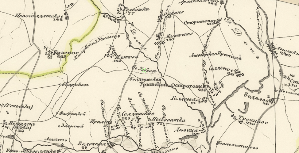 Карта шуберта воронежской губернии