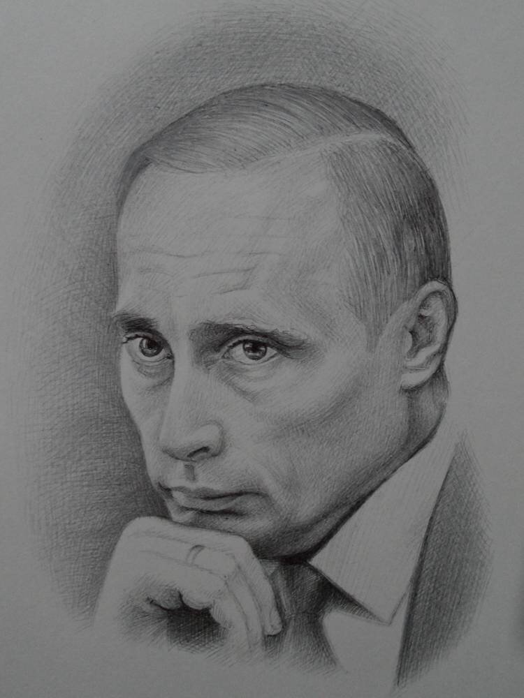 Путин портрет рисунок