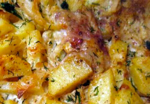 Морской язык с картошкой в духовке рецепт с фото