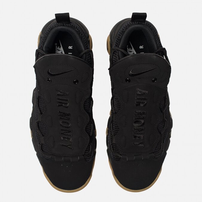 Nike air more money black cheap gum