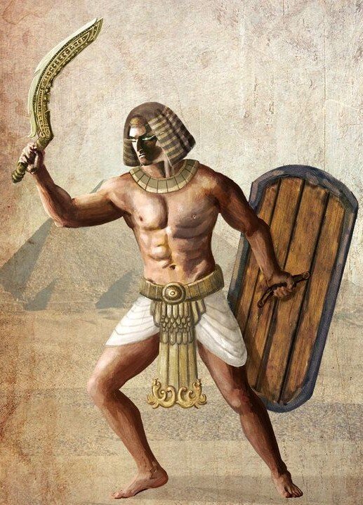 Рисунок египетский воин