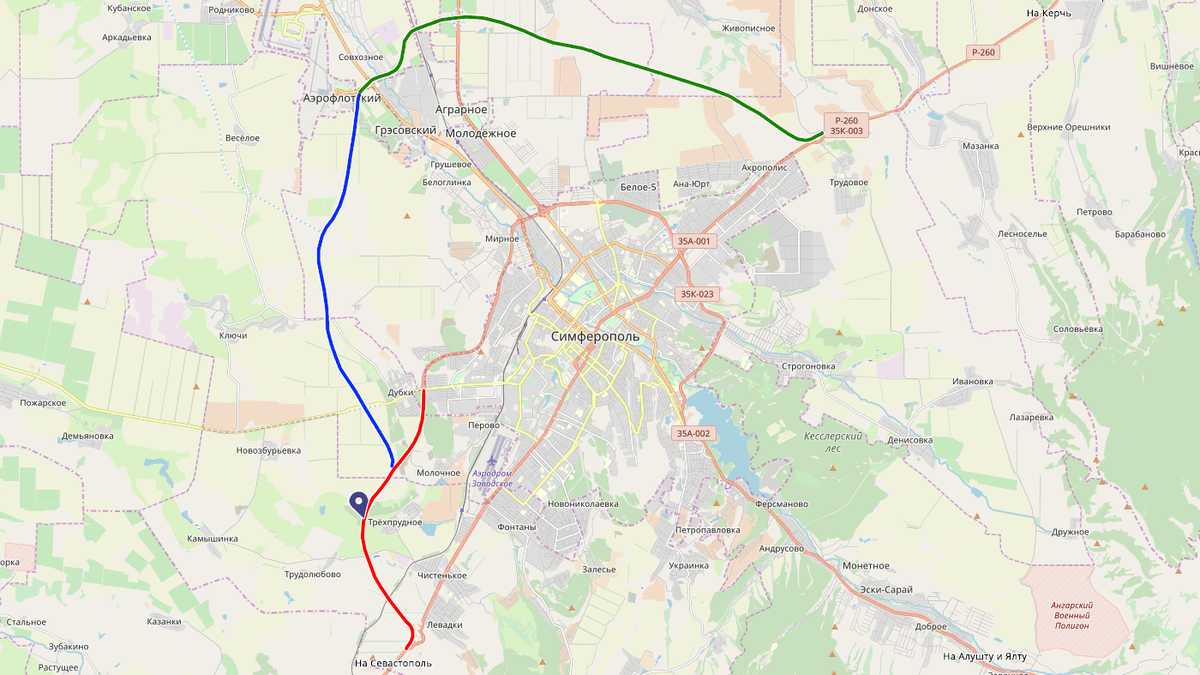 План объездной дороги симферополь ялта