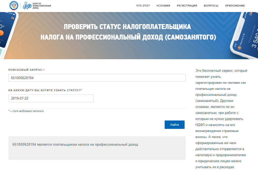 Сервис показывает, что я плачу налог на профессиональный доход  