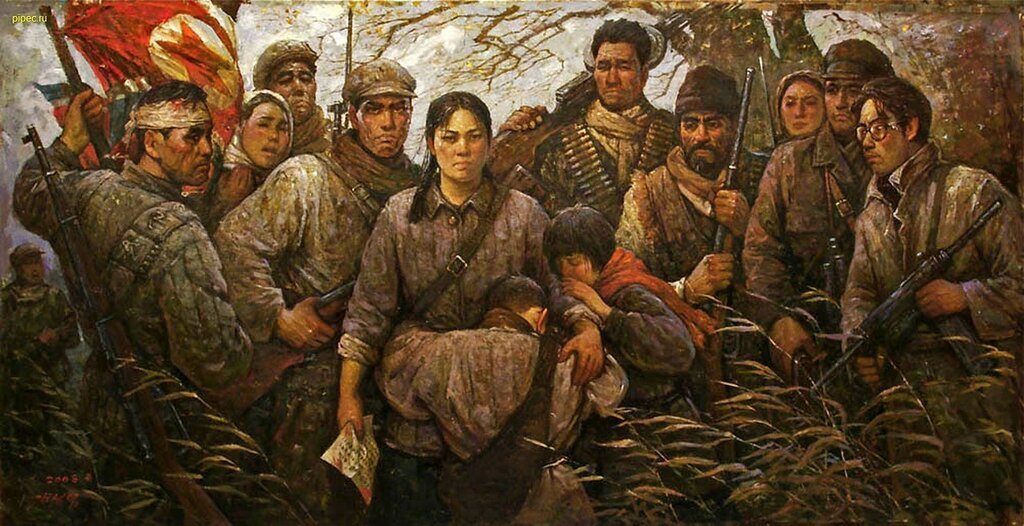 Картина партизаны в лесу