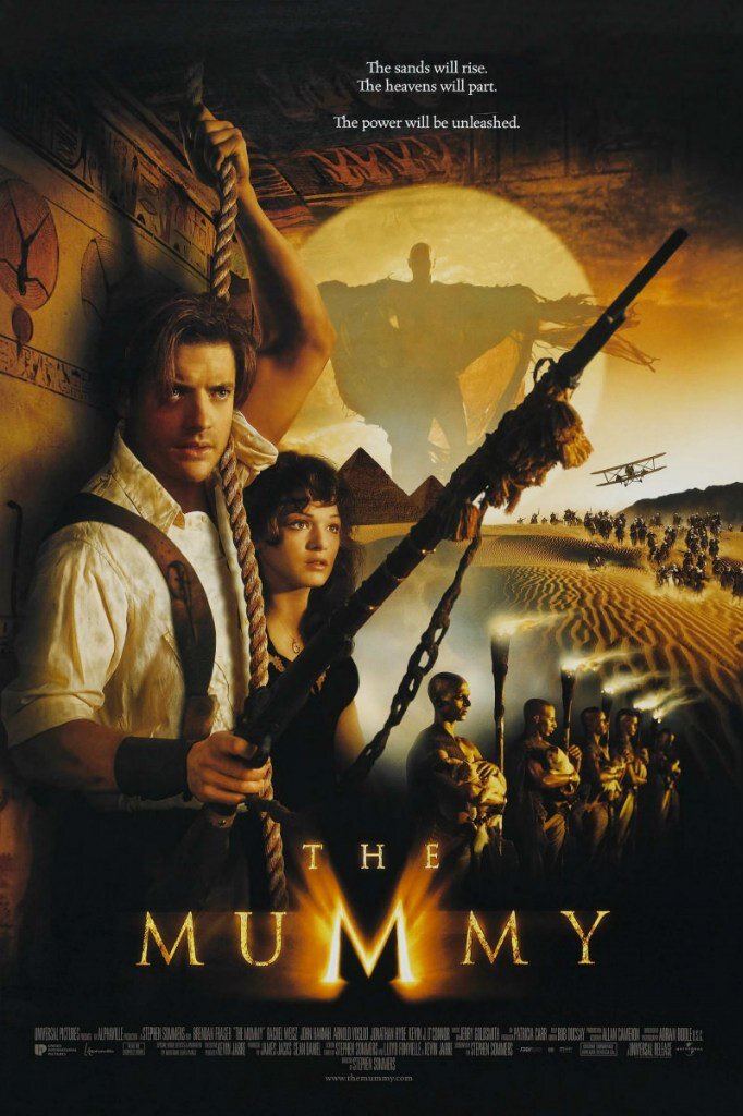 "Мумия" (The Mummy) 2000 
Режиссёр: Брайан Сингер
В ролях: Брендан Фрейзер, Рэйчел Вайс, Джон Ханна, Арнольд Вослу, Кевин Дж. О’Коннор, Джонатан Хайд, Одед Фер, Эрик Авари...
Оценка 5--