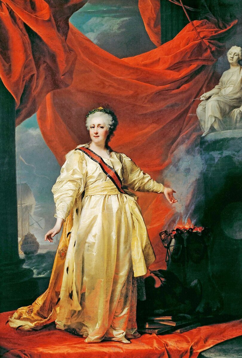 Д. Левицкий. Екатерина II – законодательница в храме богини Правосудия. 1783 г.