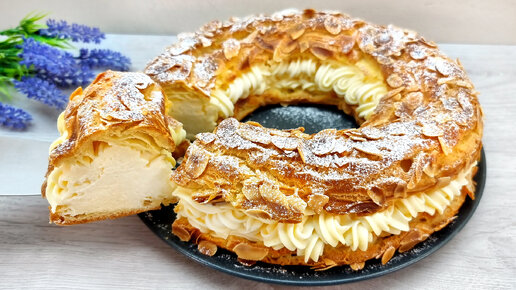 Вкусный торт PARIS-BREST по французскому рецепту: попробовав один раз, будете готовить этот десерт часто #080