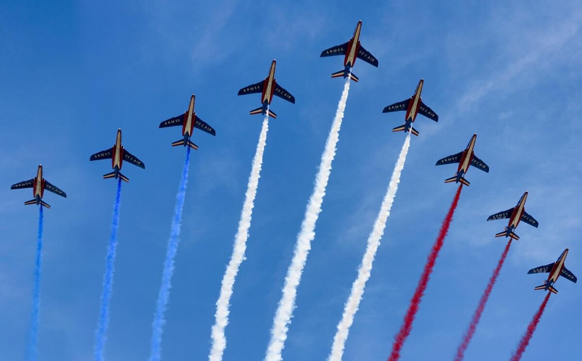 Картинка имеет сатирический смысл, на фото - флаг Франции.