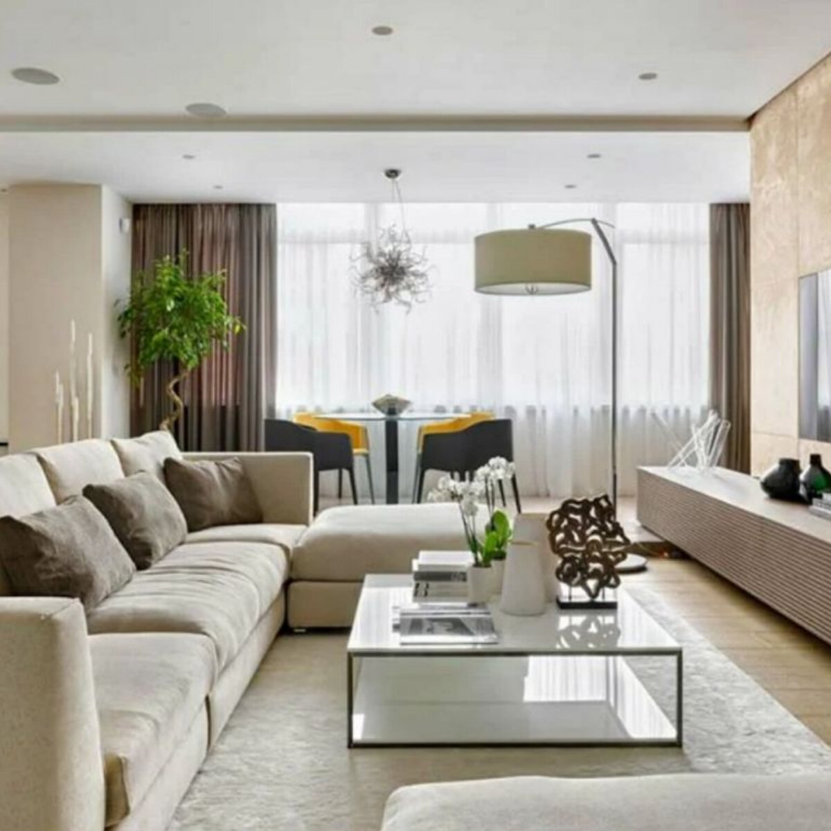 Дизайн квартиры с открытой планировкой. Фото 1.