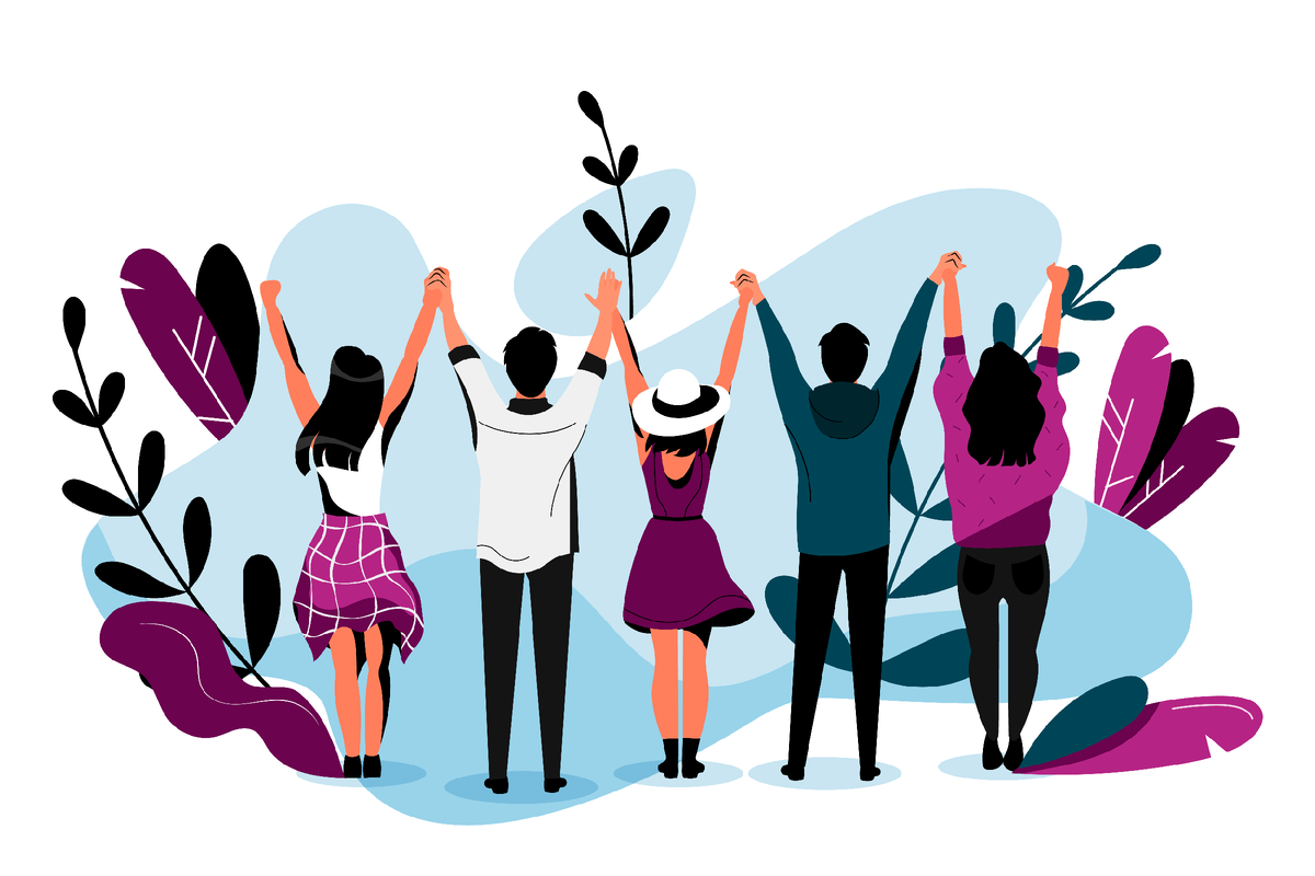 Комикс 2 человека стоят вместе. Картинка разные люди дружат. Дружба графика. Друзья вектор. Символ дружбы.