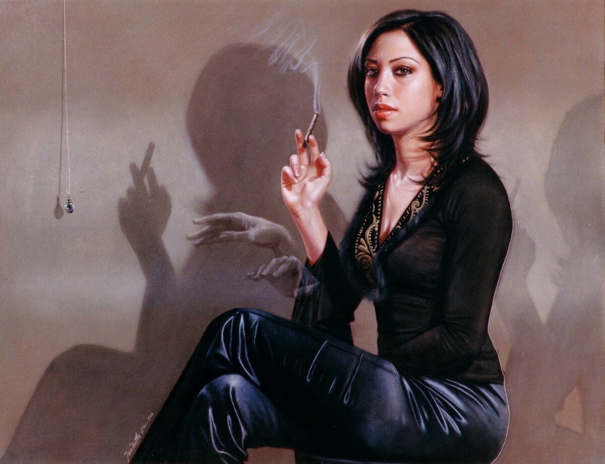 © Сара Шамма (Sara Shamma). Автопортрет. Х., м. 145х115 см. 2004