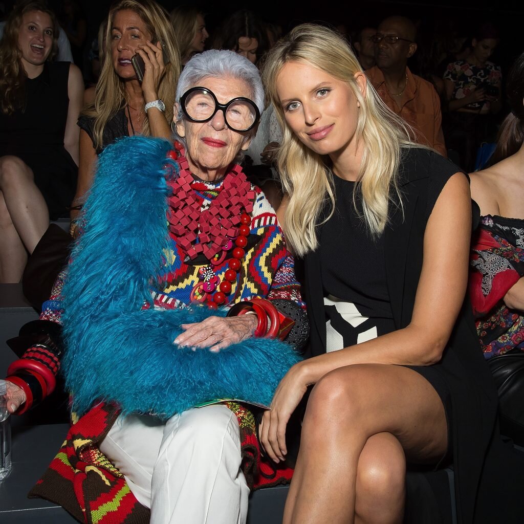 С моделью Каролиной Курковой на неделе моды