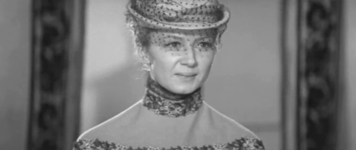 Алла Демидова в роли Лизы Протасовой. Кадр из кинофильма "Живой труп", 1968 г., режиссер и сценарист Владимир Венгеров, композитор Исаак Шварц (скриншот) 