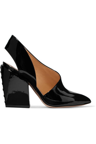 Petar Petrov Siri patent-leather slingback pumps