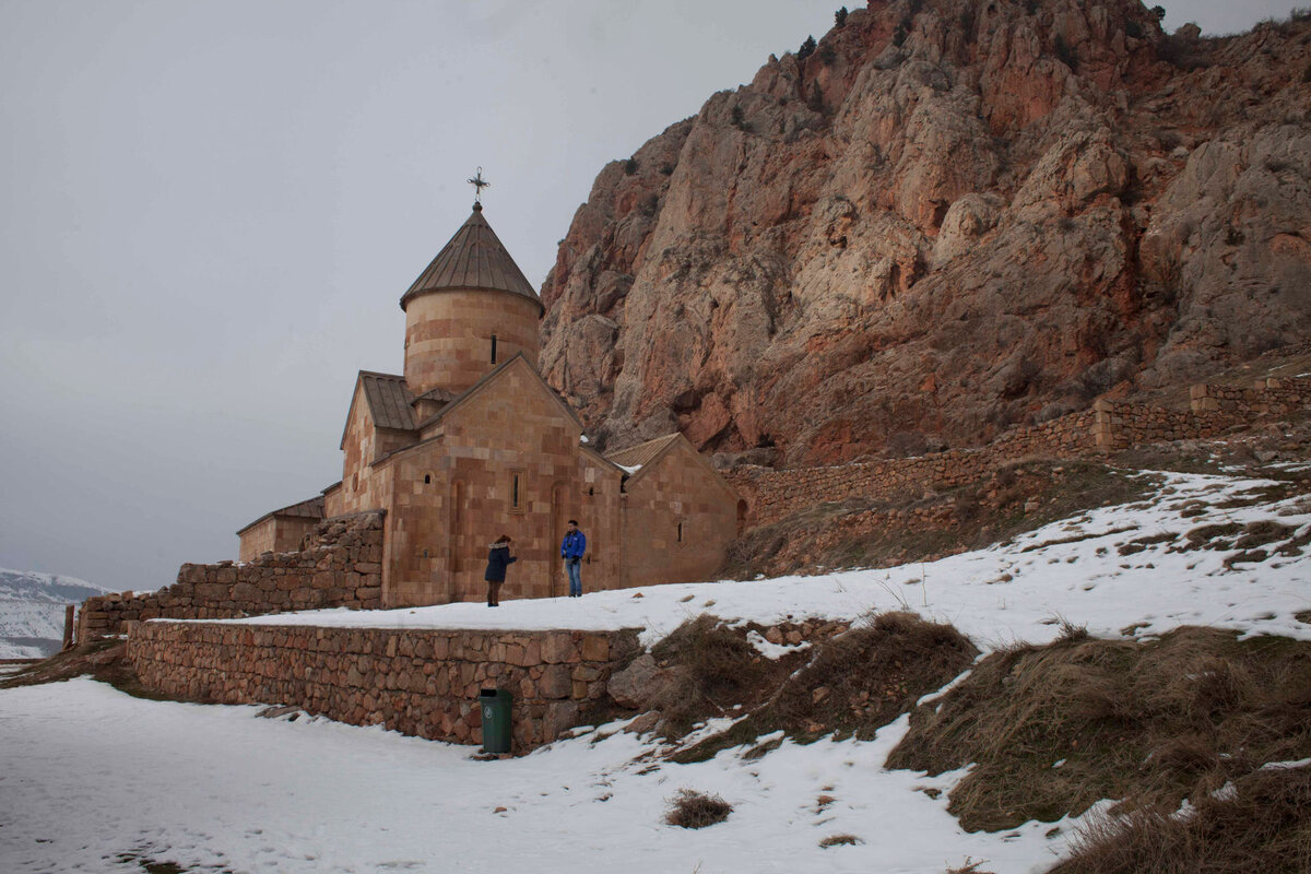 Нораванк Армения зимой