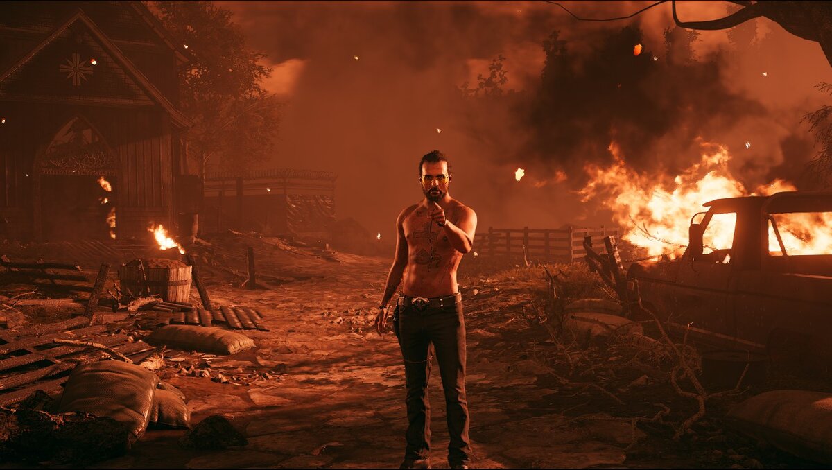 В новой части легендарной игры серии Far Cry нам будут противостоять сектанты в американском городке, который кстати весьма недурно выглядит, много открытых территорий - богатая природа, дикие звери и т.д. Главный злодей - Иосиф Сид один самых харизматичных злодеев, сыгран реальным актером. Игра высочайшего уровня, одна из лучших в этом году. 