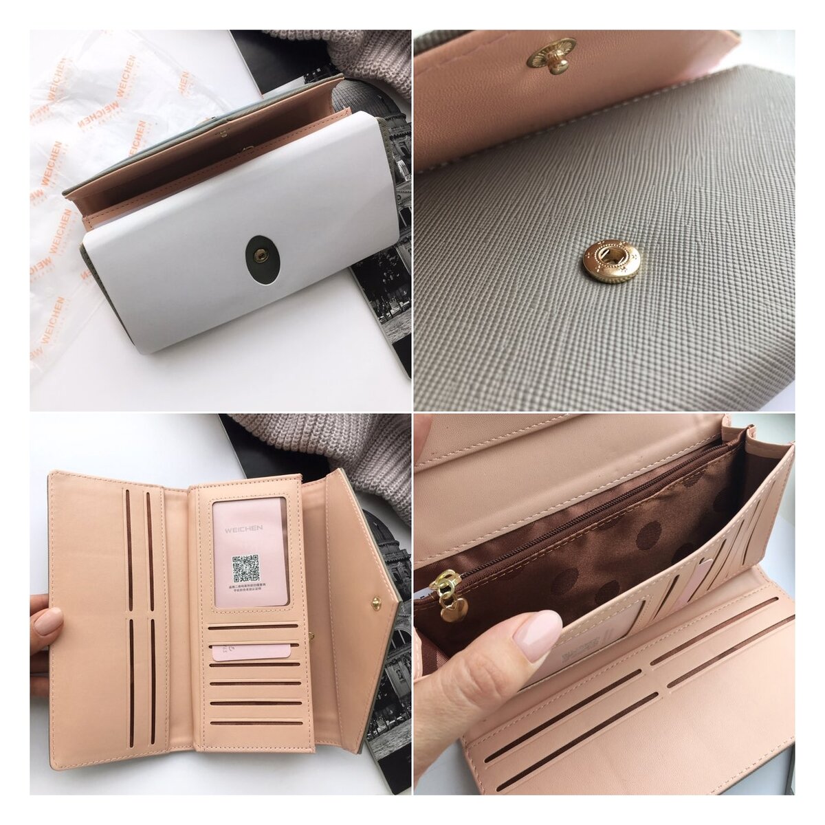  Текстильная подкладка нормального качества, не шуршащая. Внутренний гладкий кожзам не супер, но сносный, мягкий. 