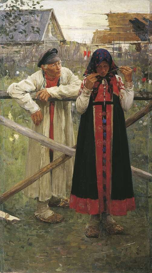 Ответа жду. 1900. Художник Михаил Иванов