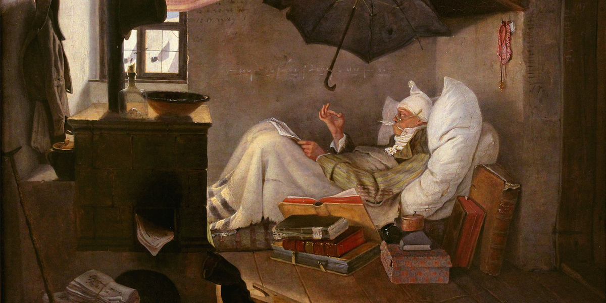 Карл Шпицвег. "Бедный поэт". 1839.

Neue Pinakothek