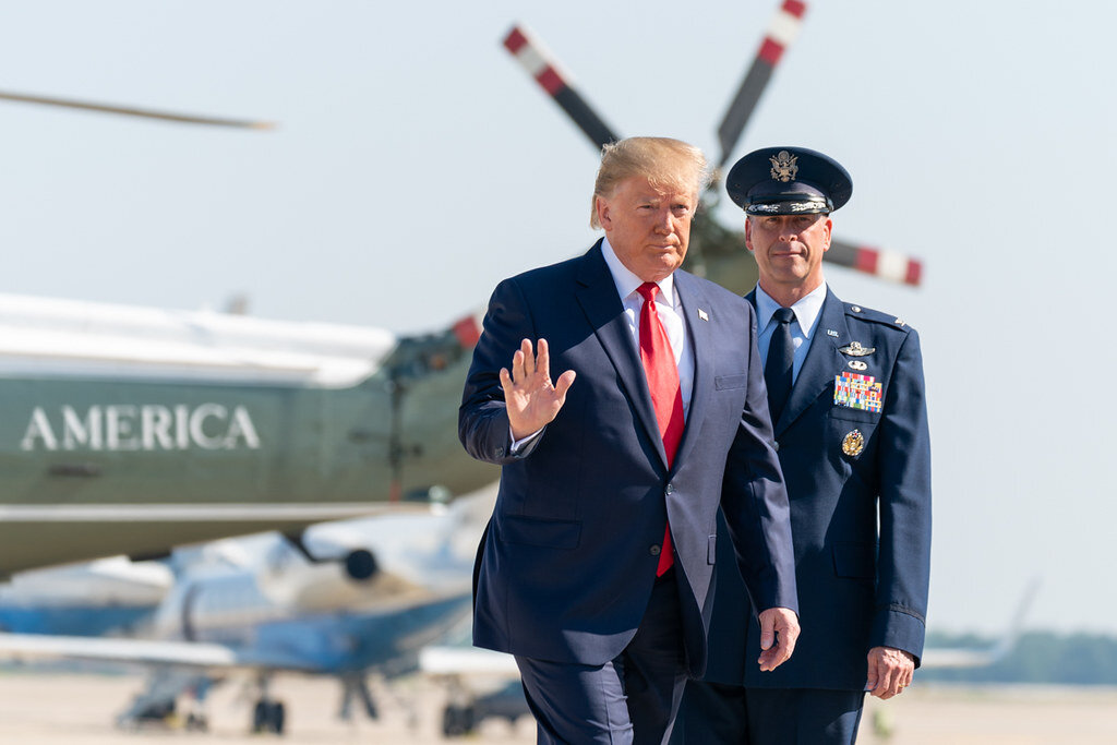 Дональд Трамп возвращается из Вирджинии. 2019 год. Фото Белого дома. https://www.flickr.com/photos/whitehouse/48414457957/
