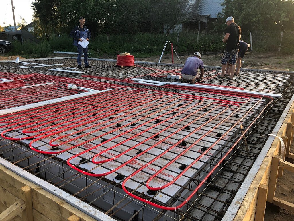 Шведский фундамент или "Утепленная шведская плита" перед заливкой бетона