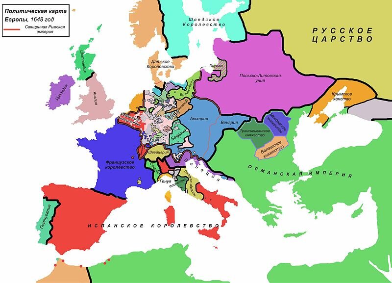 Россия на карте Европы в XVI веке