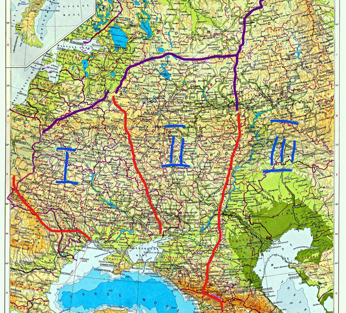 Нормандская возвышенность на карте