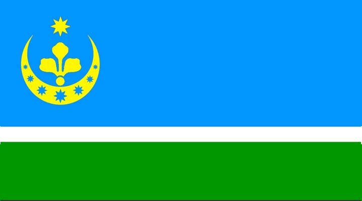 Проект флага сибирских татар,  получивший наибольшую поддержку в социальных сетях, 2011 г.