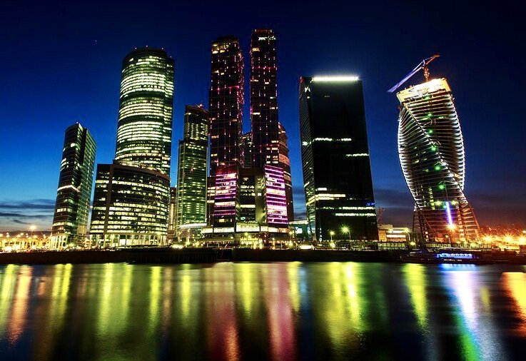 Ночная Москва-сити
