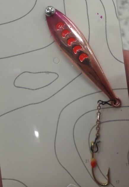Блесна с каплей и цепочкой