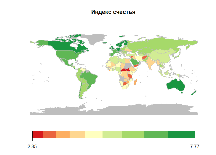 Карта индекса счастья