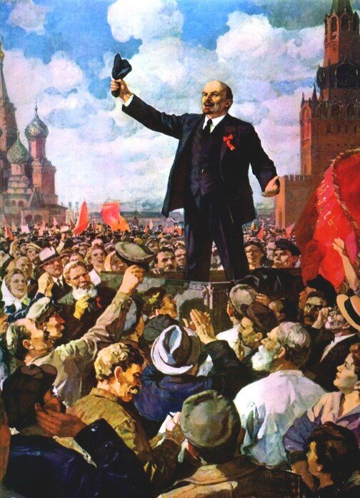 П. Васильев. Выступление В.И.Ленина на Красной площади