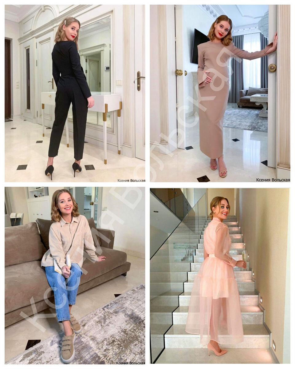 Холл, гостиная и лестница в доме 