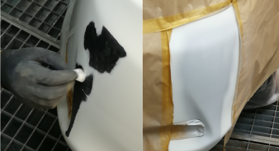 Нанесение грунта