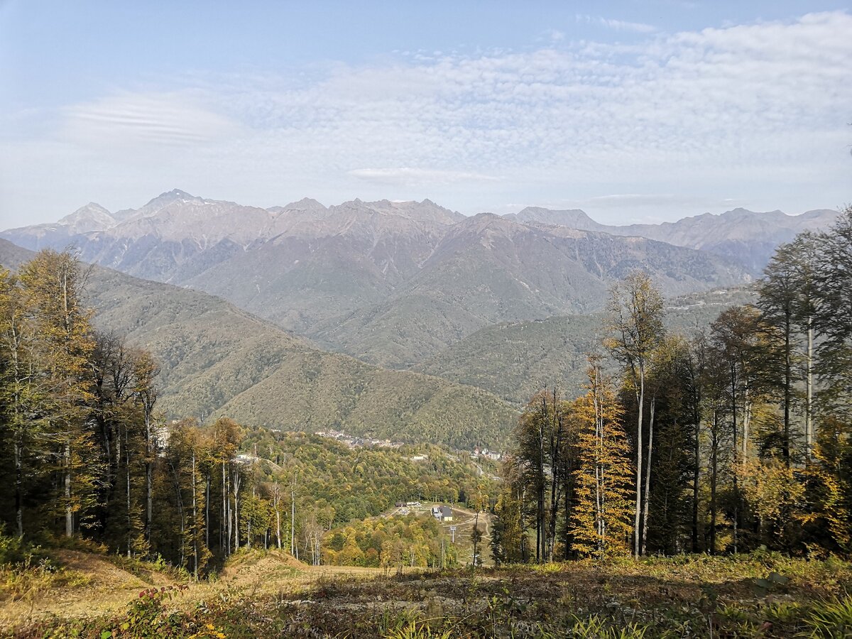 Начало осени в горах Красной поляны. Конец октября 2020.