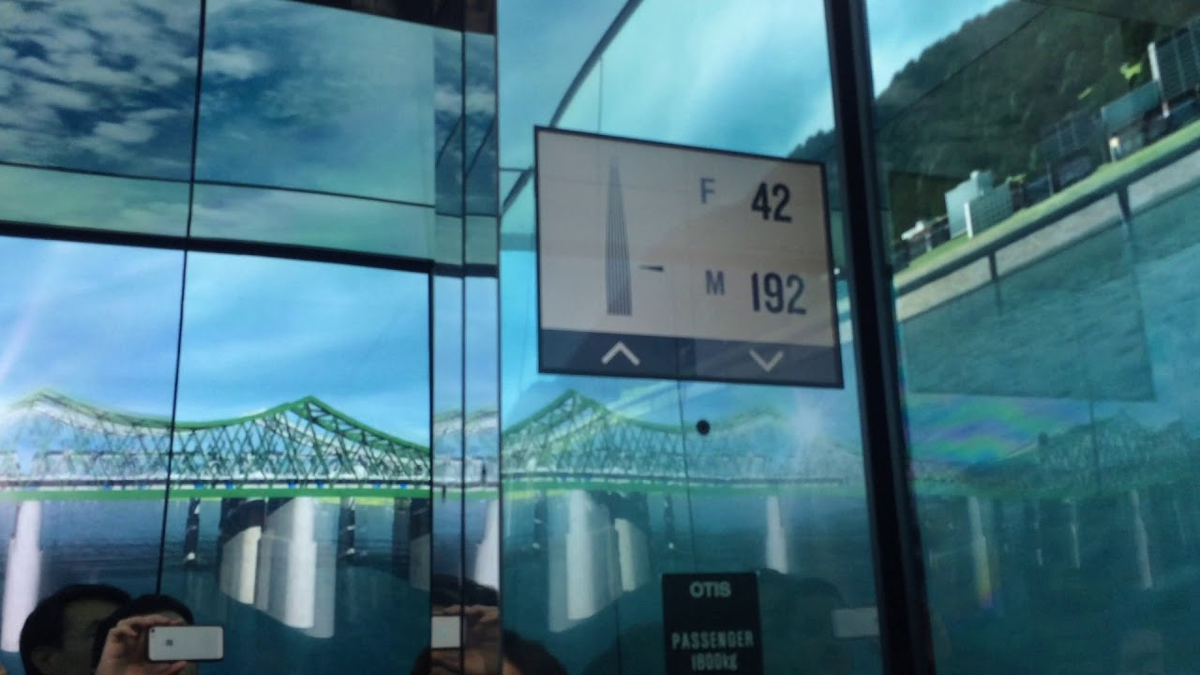 В кабине скоростного лифта(взято из интернета)