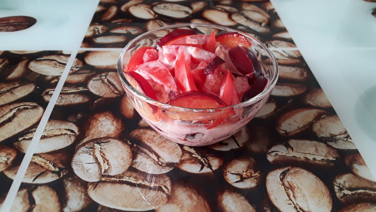 салат без лука, без майонеза 