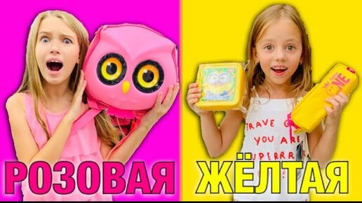 Покупаю Канцелярию Челлендж Розовая vs Желтая/ Школа Back to school /Май литл Настя против Наша Маша