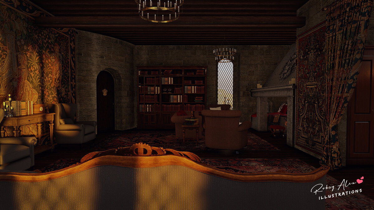 Любимое местечко Драко Малфоя, на подоконнике большого окна гостинной. Он может часами сидеть на нем, выкуривая одну за одной сигареты и думая о...., хотя кто его знает, о чем он может думать)) 
