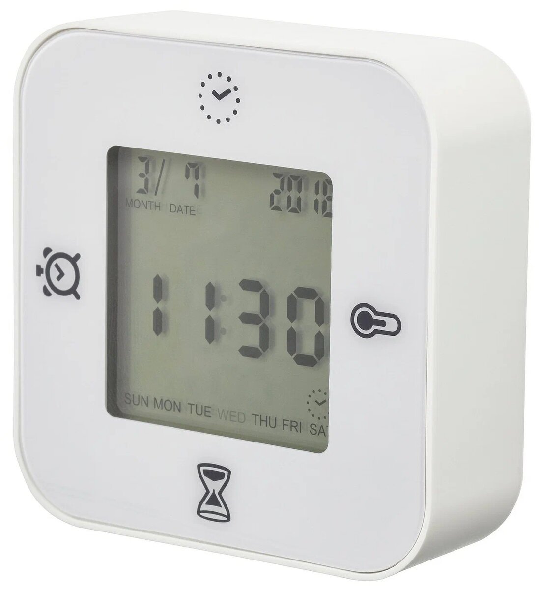 Часы с термометром ИКЕА КЛОККИС, белый со скидкой 51%