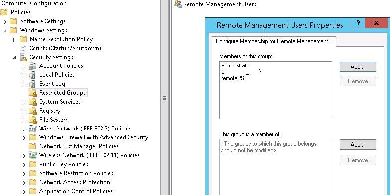 C user local settings. Службы удаленного управления Windows WS-Management. Remote users. Windows user properties. Polite Remote