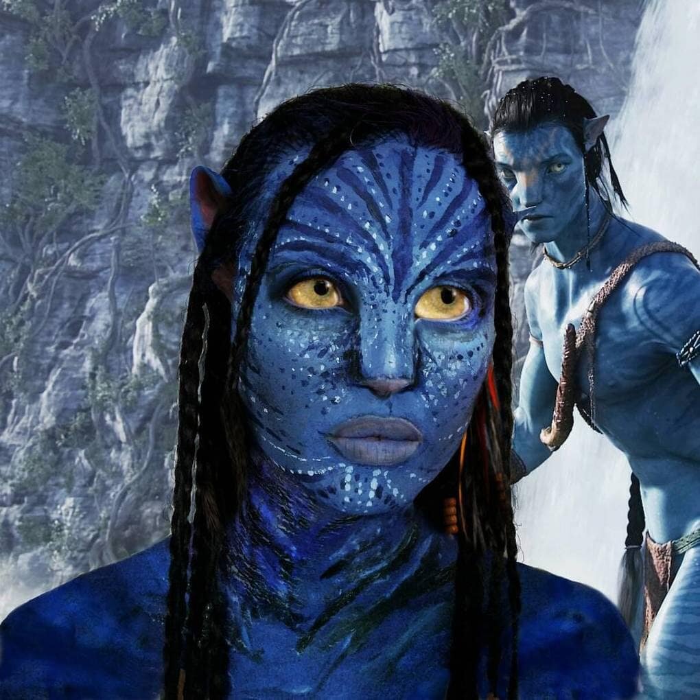 Аватар Нейтири макияж. Джеди Алиса Дронова. Avatar Neytiri pregnant. Грим аватара.