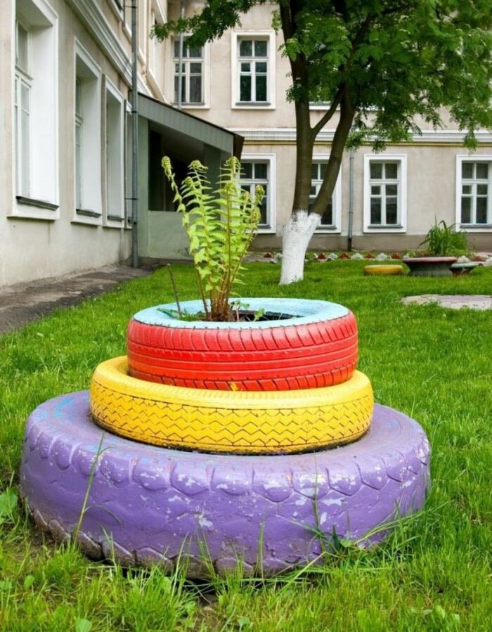 Способы трансформации автомобильных покрышек с помощью различных материалов