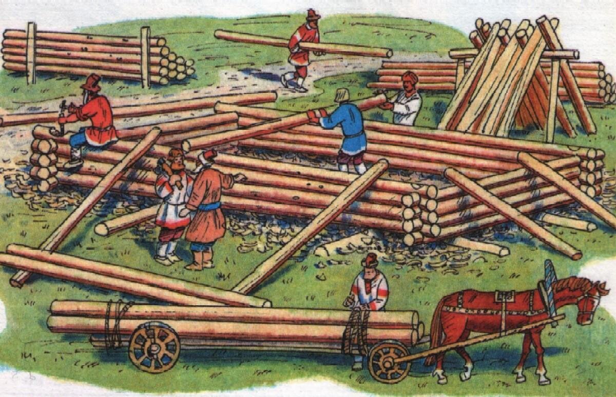 Построй историю. Постройки древних славян. Плотник в древней Руси. Постройка домов в древней Руси. Изба древних славян