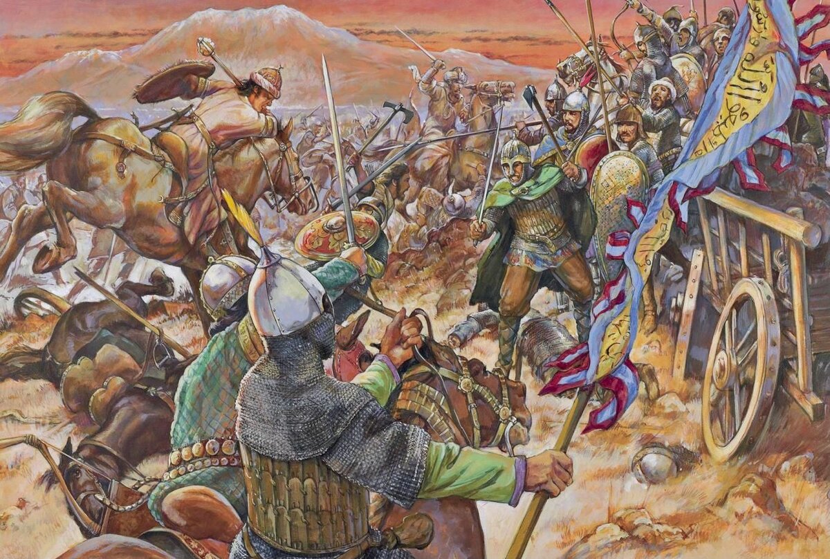 Монголы на северном кавказе. Битва при Манцикерте 1071. Битва при Мириокефале 1176. Турки-сельджуки.