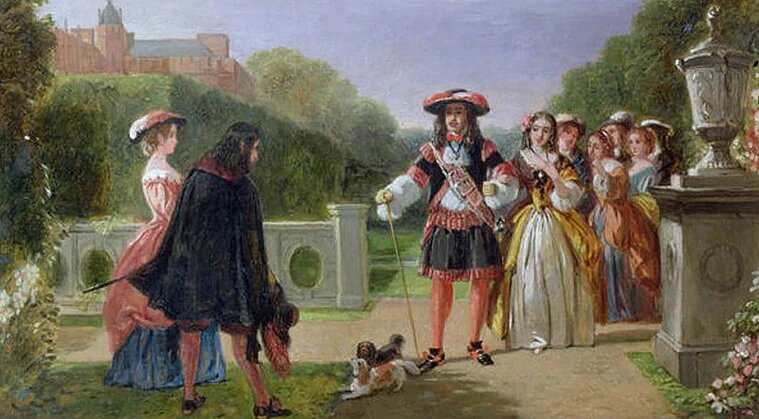 Король Чарльз II и Кинг Чарльз Спаниели