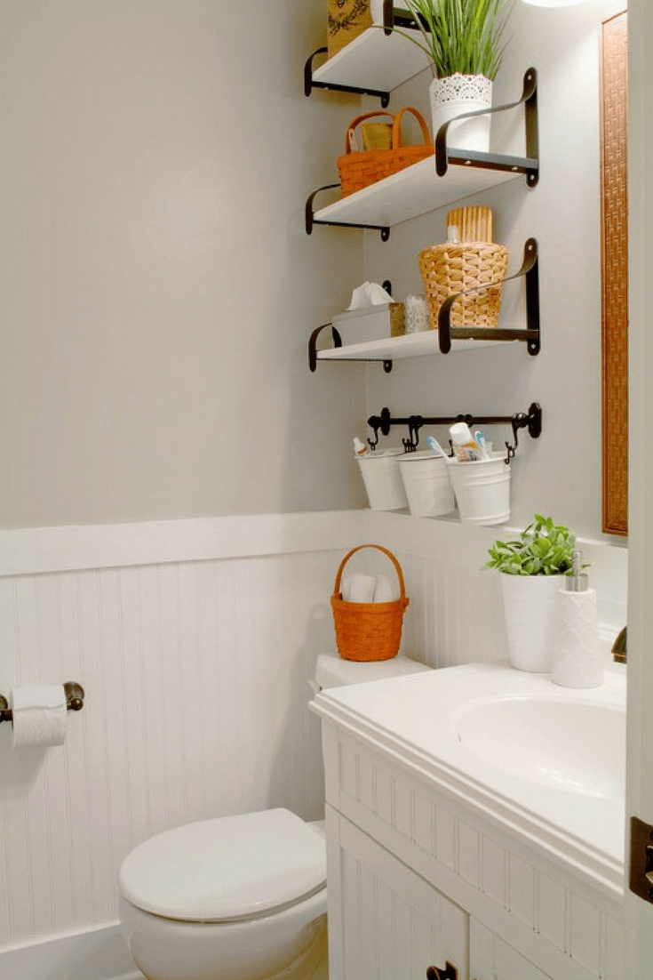 Идеи хранения для маленькой ванной комнаты, Идеи дизайна, креатива и  ремонта