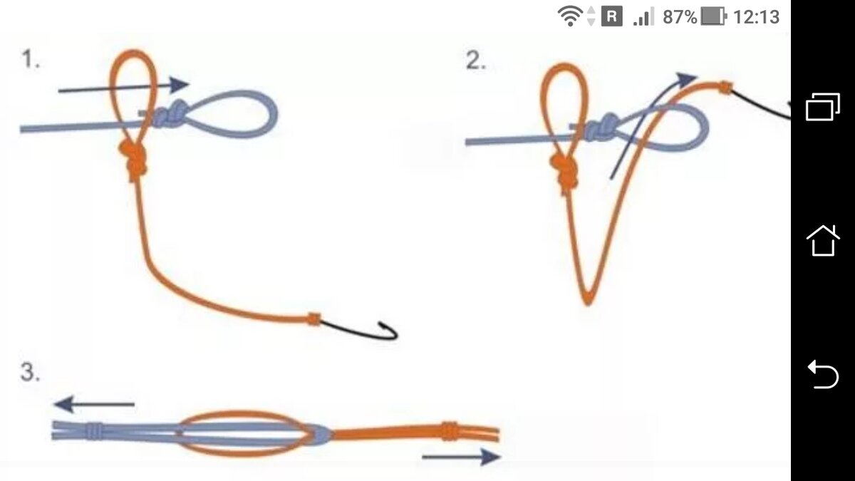 фото Крепление поводка петля в петлю: узел + петля